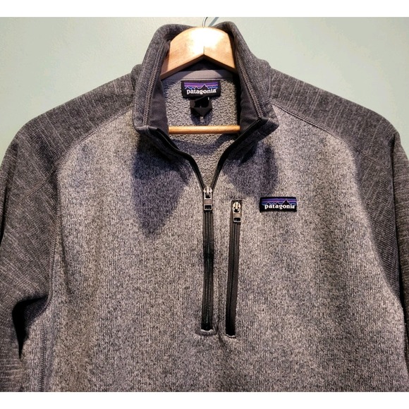 Patagonia Mens Better Sweater 1/4 Zip Pullover Gray Sz L - Picture 2 of 8